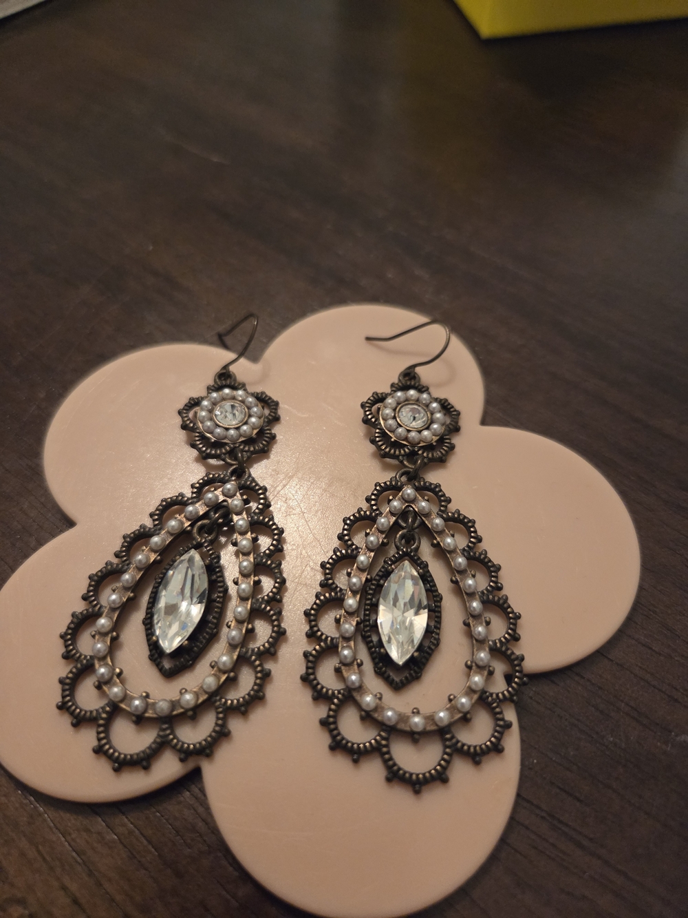 Chloe + Isabel Pearl & Crystal Teardrop Earrings